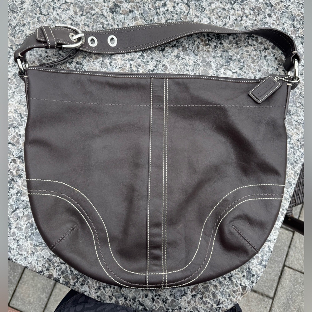 Vintage Coach Leather Shoulder Bag